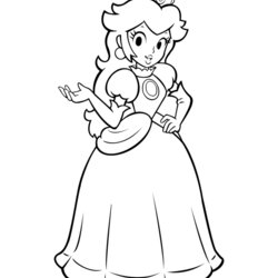 Swell Princess Daisy Coloring Pages At Free Download
