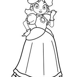 Excellent Princess Daisy Coloring Page Printable Pages