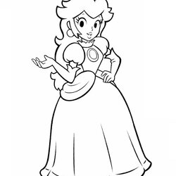 Matchless Princess Daisy Coloring Page Funny Pages