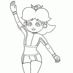 High Quality Princess Daisy Coloring Page Home Pages Mario Drawing Popular Timeless Miracle