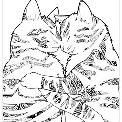 Worthy Cute Cats Coloring Pages Home Chats Pauline Kitten