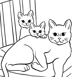 Sterling Cute Cat Coloring Pages To Print At Free Download Printable Kitten Cartoon Little Siamese Cats Color