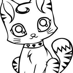 Coloring Pages Cute Cats At Free Printable Cat Color Print