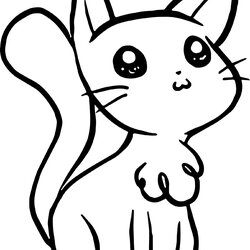 Fine Printable Cute Cat Coloring Pages Kitten