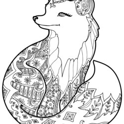 Very Good Cute Foxes Coloring Pages Home Fuchs Motifs Mandalas