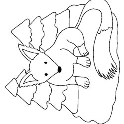 Tremendous Kids Fun Coloring Pages Of Foxes Fox Winter Animals Printable Animal Preschoolers Sheets Preschool