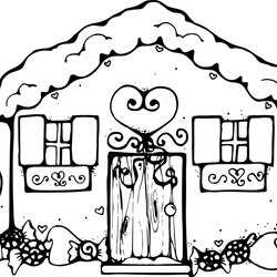 Tremendous Free Printable House Coloring Pages For Kids Gingerbread