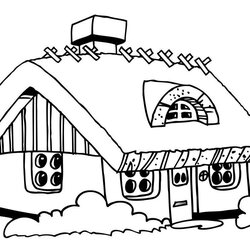 Brilliant Coloring Pages Of Houses Home House Printable Kids Comments