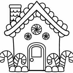 Swell Great Photo Of House Coloring Pages Gingerbread Fit