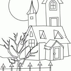 Eminent Free Coloring Pages Houses Download House Kids Big Haunted Printable Little Bear Blue Monster Print