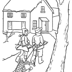 Fine House Coloring Pages Printable