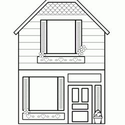 Peerless Free Printable House Coloring Pages For Kids Template Colouring Houses Print Book Paper Cartoon
