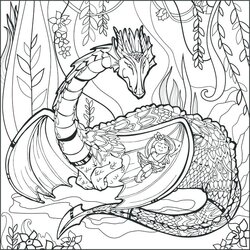 Brilliant Mythical Coloring Pages At Free Download Creatures Fantasy Creature Mythological Magical Celestial