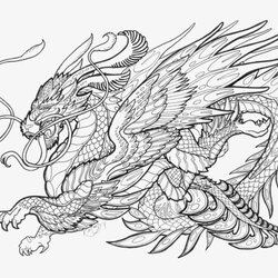 Collection Of Mythical Creatures Coloring Pages Adults