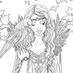 Very Good Fairy Mythical Coloring Pages For Adults