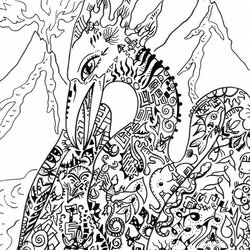 Pin On Adult Coloring Pages Phoenix Mythical Adults Creatures Colouring Printable Animals Color Creature
