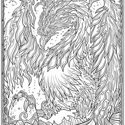 Peerless Mythical Creatures Coloring Pages For Adults Kids