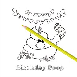 Poop For Girls Printable Coloring Pages With Cute Funny
