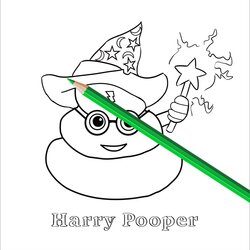 Marvelous Printable Coloring Pages With Funny Poop Characters