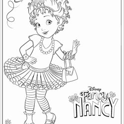 Matchless Fancy Nancy Coloring Pages Junior