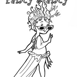 Cool Free Fancy Nancy Coloring Pages