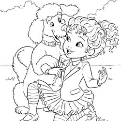 Splendid Nice Fancy Nancy Coloring Page Free Printable Pages For Kids Poodle Dog Owner And