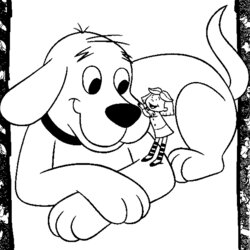 Outstanding Clifford Coloring Pages To Print Home Dog Red Big Emily Nose Kids Printable Color Clip Baby