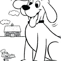 Out Of This World Clifford Coloring Pages At Free Printable Dog Red Sled Big Fluffy Firehouse Drawing Sheets