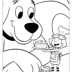 Supreme Coloring Page Clifford Pages Print Dog Red Big Color Kids Popular