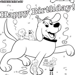 Sublime Clifford Coloring Pages To Print Home Birthday Dog Party Parents Kids Happy Printable Red Big Book