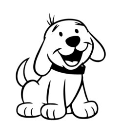 Marvelous Clifford Coloring Pages Dog Sheets Puppy Drawing Printable Kids Colouring Pup