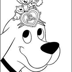 Eminent Clifford Coloring Pages To Download And Print For Free Dog Red Big Valentine Cartoon Kids Printable