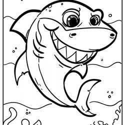 Marvelous Shark Coloring Pages Free Sharks