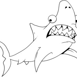 Sublime Shark Coloring Pages Kids Sharks Jaws Halloween Free Printable