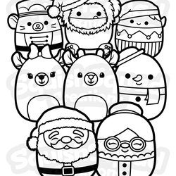 Excellent Cute Christmas Coloring Page Printable