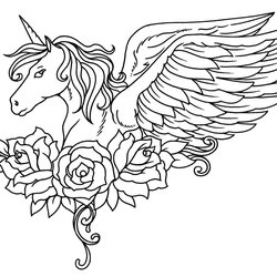 Excellent Printable Unicorn Coloring Page Home Pages Popular Color