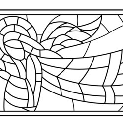 Matchless Stained Glass Coloring Pages For Adults Best Kids
