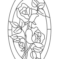 High Quality Stained Glass Coloring Pages For Adults Printable