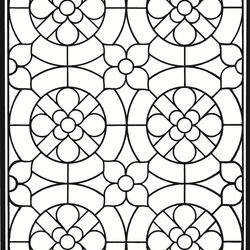 Cool Stained Glass Coloring Pages For Adults Best Kids Pattern Adult Geometric Printable Patterns Mandala