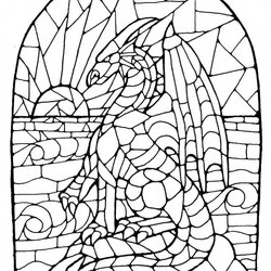 Swell Stained Glass Coloring Patterns Pages