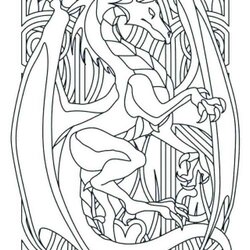 Sublime Stained Glass Coloring Pages For Adults Letters Heraldry Gilded
