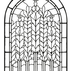 Stained Glass Coloring Pages For Adults Best Kids Window Adult Tiffany Cards