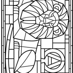 Superlative Stained Glass Coloring Pages For Adults