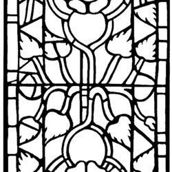 Perfect Stained Glass Coloring Pages For Adults Best Kids