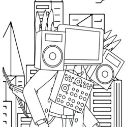Coloring Page Titan Man Free Printable Pages
