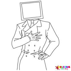 Very Good Cameramen Man Coloring Page Free Printable Pages