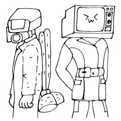 Cameraman Man To Color Free Printable Coloring Pages
