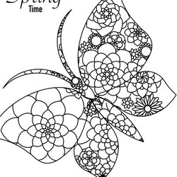 Spring Printable Coloring Page Outlines