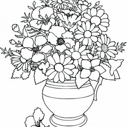 High Quality Cute Flower Coloring Pages At Free Printable Simple Color