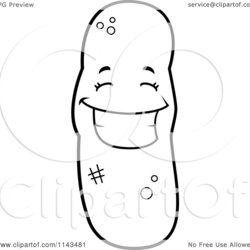 Matchless Cartoon Of Black And White Happy Turd Character Vector Royalty Coloring Illustration Cory Outlined